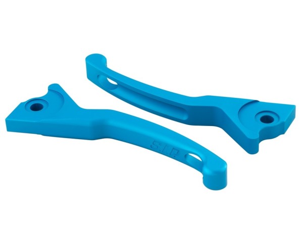 Set leve freno sportive Shorty per Vespa, destra e sinistra, blu opaco