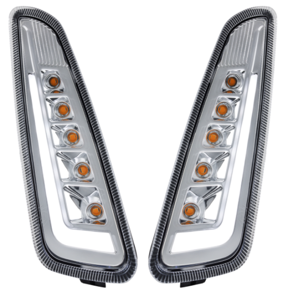 Kit frecce anteriore sinistra/​destra per Vespa Primavera/​Sprint 50ccm 2T/​4T, trasparente