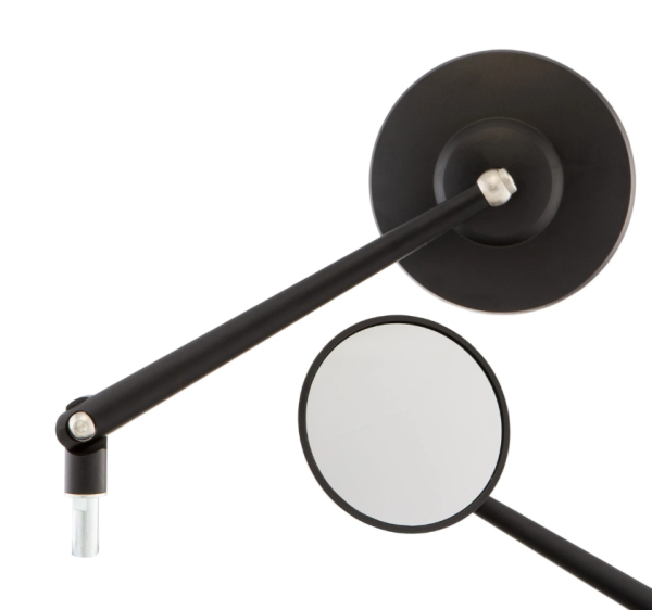 Specchio standard destro o sinistro per Vespa PX 125-200ccm, nero opaco