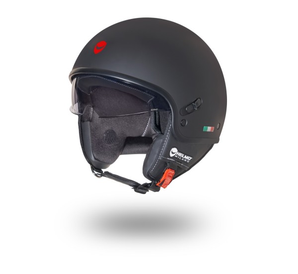 Helmo Milano Demi Jet Puro Slider nero opaco