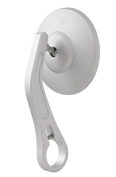 Specchio da manubrio per Vespa, destro o sinistro, rotondo, argento opaco