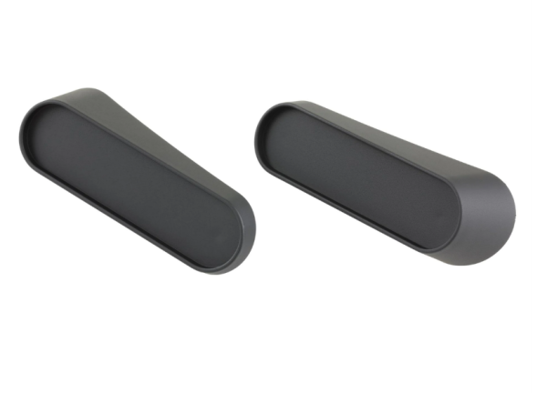 Pannello laterale con catarifrangenti, posteriore sinistro e destro per Vespa, nero opaco