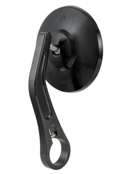 Specchio da manubrio per Vespa, destro o sinistro, rotondo, nero lucido