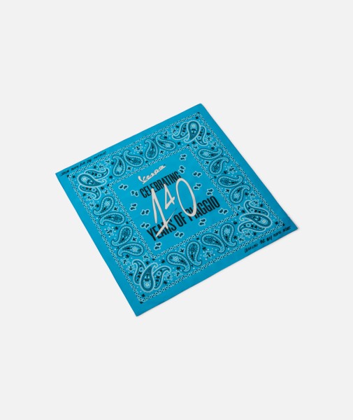 Bandana Vespa "140 anni Piaggio" blu bianco