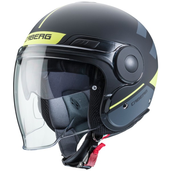 Caberg Casco Uptown Loft, nero opaco/giallo fluo antracite
