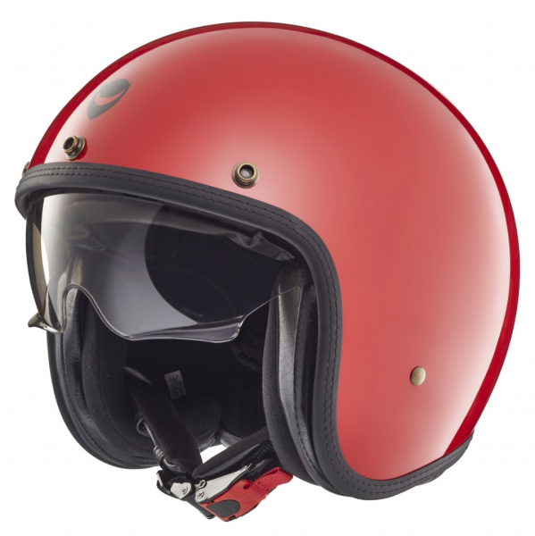 Casco jet Helmo Milano, Audace, rosso lucido