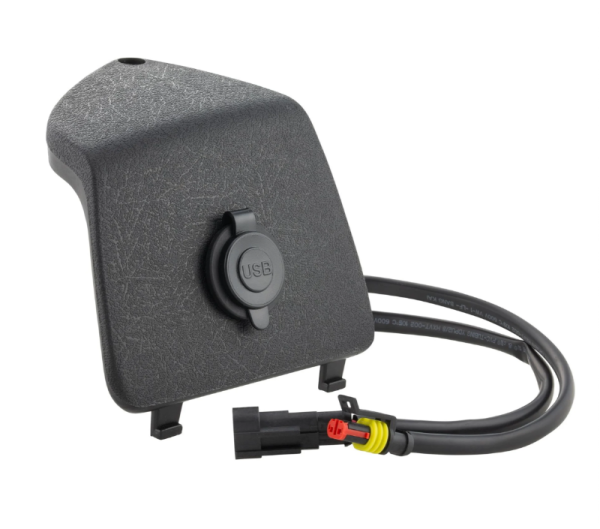Coperchio del bagagliaio sinistro con connessione USB per Vespa GTS/GTS Super/GTV/GT, nero