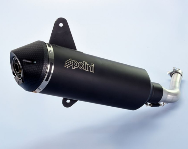 Impianto di scarico Polini nero per Vespa 300 GTS, GTV E4 2017-2019