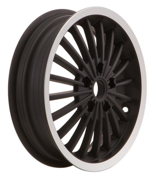 Cerchio anteriore/posteriore Vespa GTS/​GTS Super/​GTV/​GT 125-300ccm, nero con bordo lucido