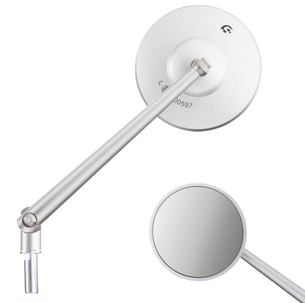 Specchio standard destro o sinistro per Vespa PX 80-200ccm, alluminio opaco