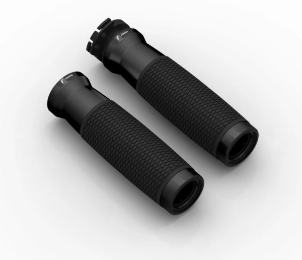 Manopole RIZOMA Urlo RS Ø 22/24 mm L 128 mm per Vespa GTS/GTS Super/GTV, anodizzate nere