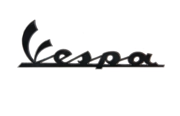 Scritta "Vespa" sullo scudo anteriore - nero lucido/antracite