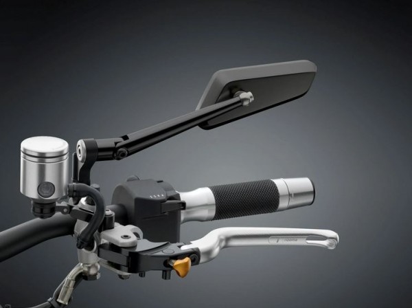 Specchio RIZOMA Circuit 744 destro per Vespa, anodizzato nero